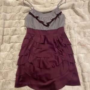 Medium, spaghetti strap, purple and grey dress